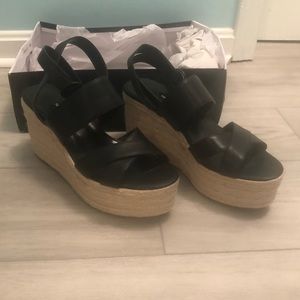 Nine West Black Wedges